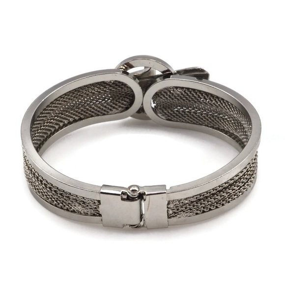 Hinged Bracelet, Multi-textured, 6.5in - Picture 10 of 14